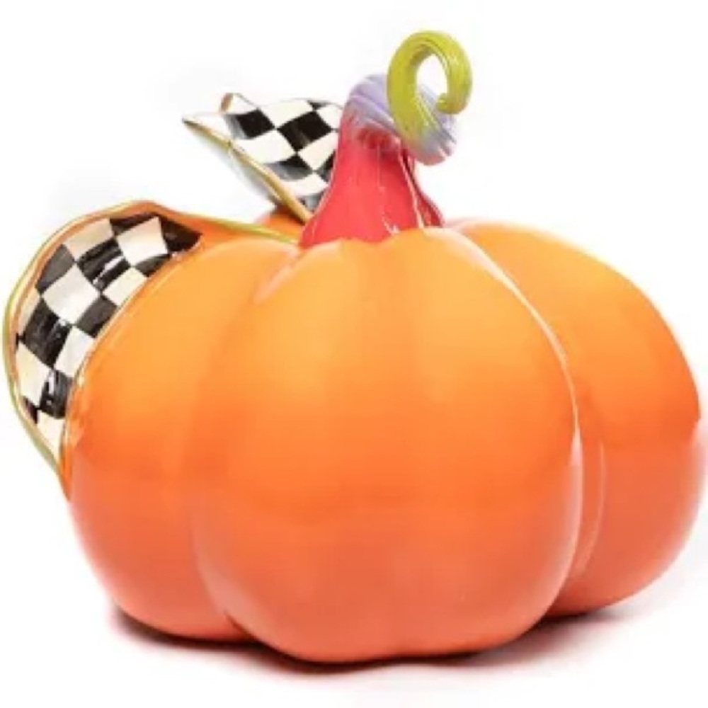 Mackenzie Childs fortune teller ombre pumpkin 9 inches tall. New in box $110